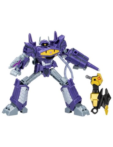 Figurine Transformers EarthSpark Shockwave Deluxe 12,5 cm - HASBRO - Jouet robot pour enfants a partir de 6 ans