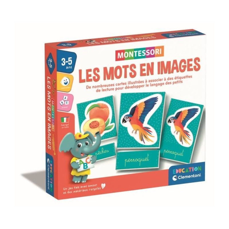 Montessori - Clementoni - Les mots en images - Jeu éducatif développ Montessori - Clementoni - Les mots en images - Jeu éducatif développ