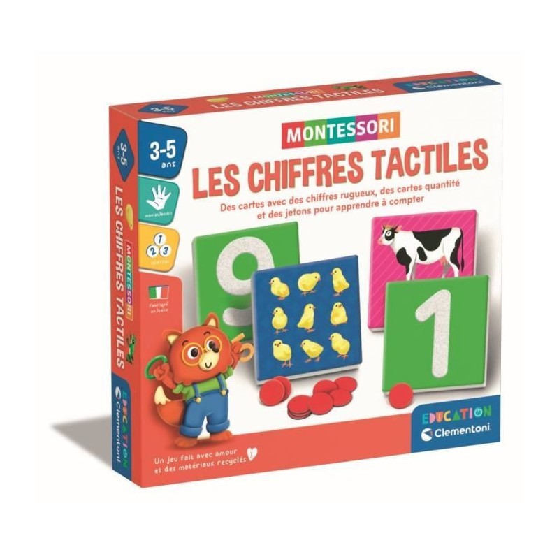 Montessori - Clementoni - Les chiffres tactiles - Jeu éducatif appren Montessori - Clementoni - Les chiffres tactiles - Jeu éducatif appren