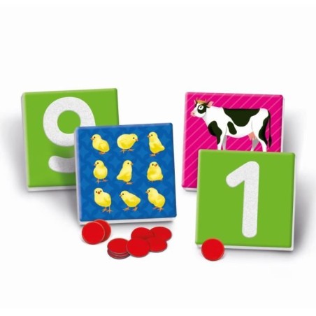 Montessori - Clementoni - Les chiffres tactiles - Jeu éducatif apprentissage des chiffres - 10 cartes chiffres rugueux - Dés 3