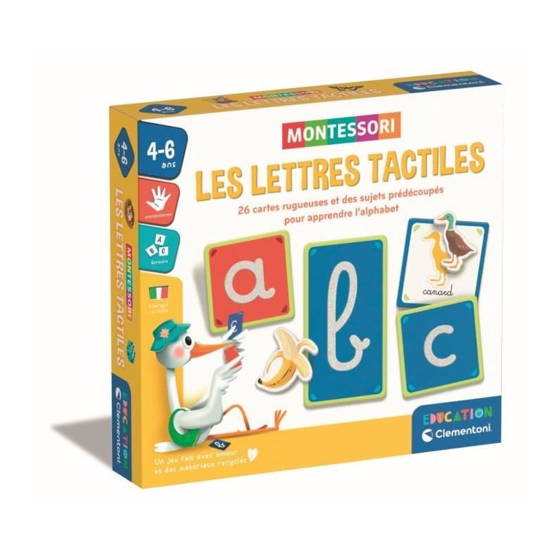 Montessori - Clementoni - Les lettres tactiles - Jeu éducatif pour ap Montessori - Clementoni - Les lettres tactiles - Jeu éducatif pour ap