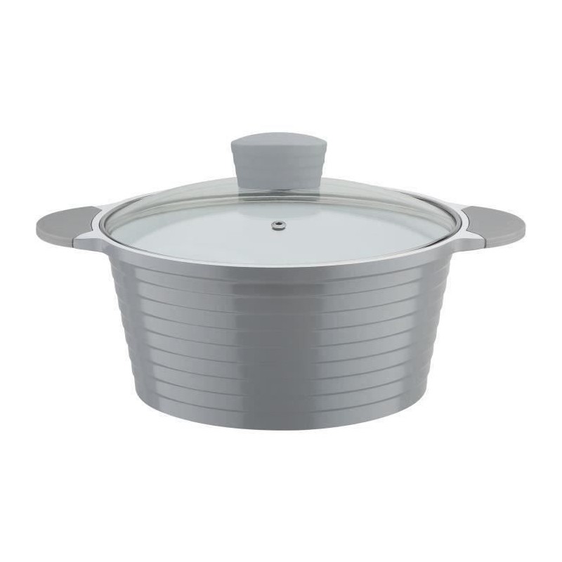 Faitout fonte d'aluminium - GSW - BOLERO - 28 cm - Induction - Gris / Faitout fonte d'aluminium - GSW - BOLERO - 28 cm - Induction - Gris /