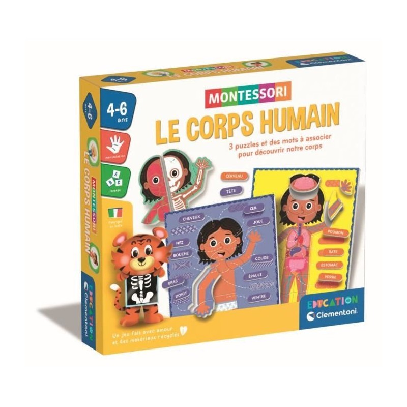 Montessori - Clementoni - Le Corps Humain - Jeu éducatif pour apprend Montessori - Clementoni - Le Corps Humain - Jeu éducatif pour apprend