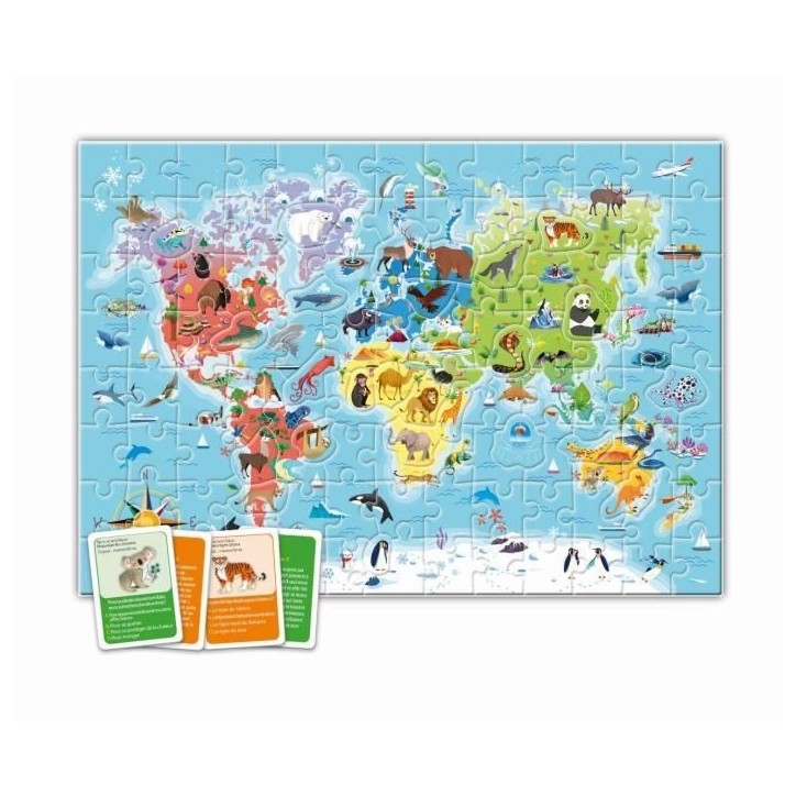Clementoni - Puzzle a la découverte du monde - Avec activités, défis, tombola et jeu de recherche - Dés 6 ans Clementoni - Puzzle a la découverte du monde - Avec activités, défis, tombola et jeu de recherche - Dés 6 ans