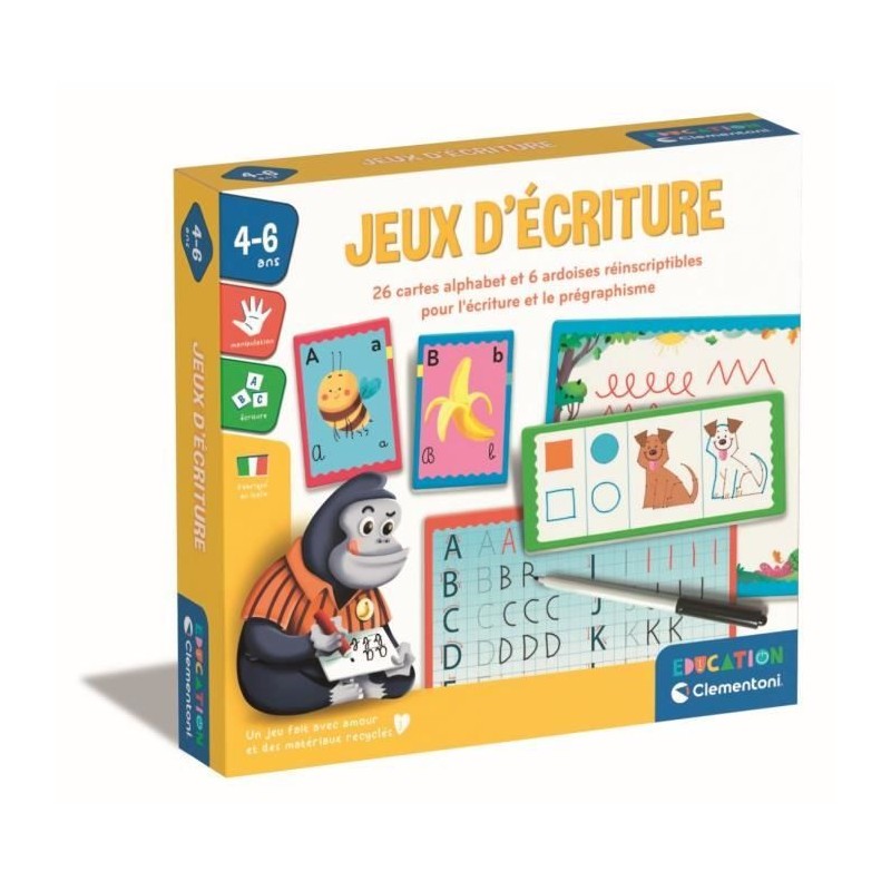 Clementoni - Coffret Jeux d'écriture - 23 activités - Dés 4 ans Clementoni - Coffret Jeux d'écriture - 23 activités - Dés 4 ans