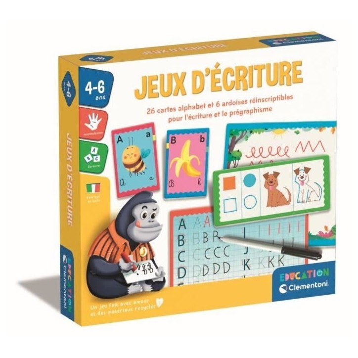 Clementoni - Coffret Jeux d'écriture - 23 activités - Dés 4 ans Clementoni - Coffret Jeux d'écriture - 23 activités - Dés 4 ans