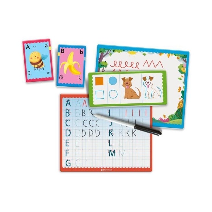 Clementoni - Coffret Jeux d'écriture - 23 activités - Dés 4 ans Clementoni - Coffret Jeux d'écriture - 23 activités - Dés 4 ans