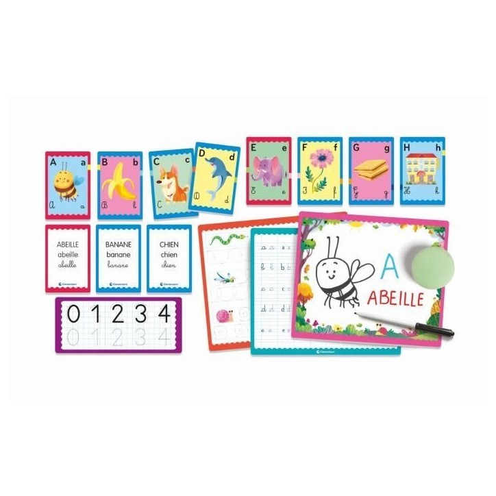Clementoni - Coffret Jeux d'écriture - 23 activités - Dés 4 ans Clementoni - Coffret Jeux d'écriture - 23 activités - Dés 4 ans