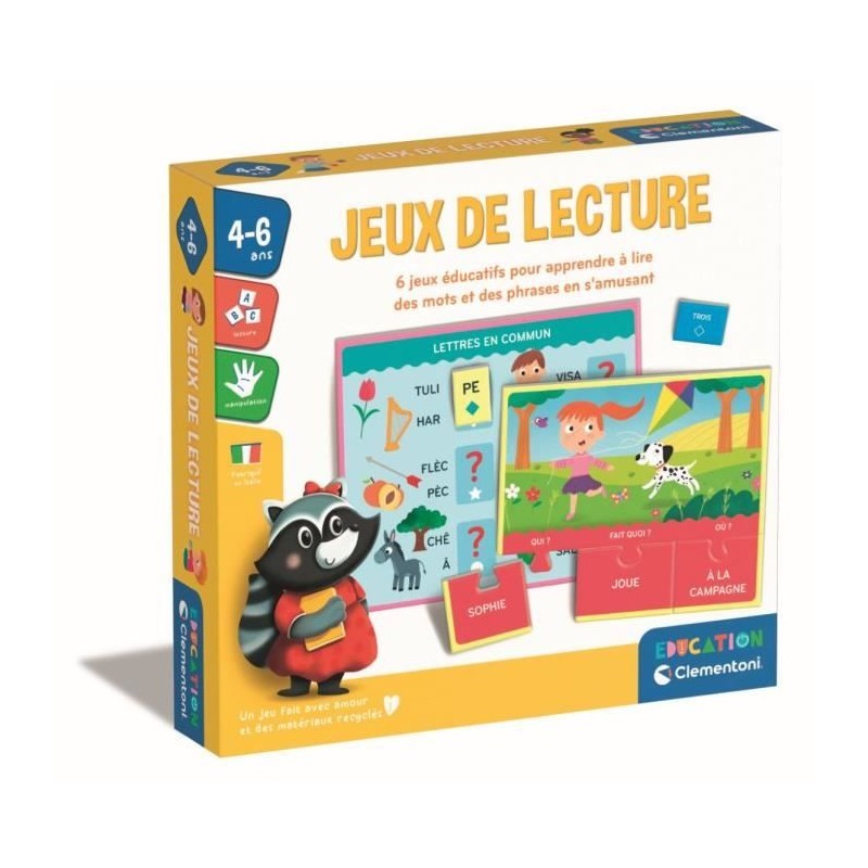 Clementoni - Coffret Jeux de lecture - Jeux d'association et de reconn Clementoni - Coffret Jeux de lecture - Jeux d'association et de reconn