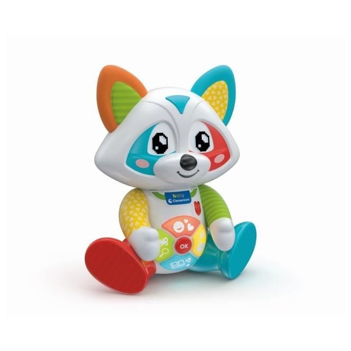 Baby Clementoni - Oliver, le raton-laveur joueur - Jeu intéractif - 4 modes de jeux : Émotions, Repas, Histoire et Exploration Baby Clementoni - Oliver, le raton-laveur joueur - Jeu intéractif - 4 modes de jeux : Émotions, Repas, Histoire et Exploration