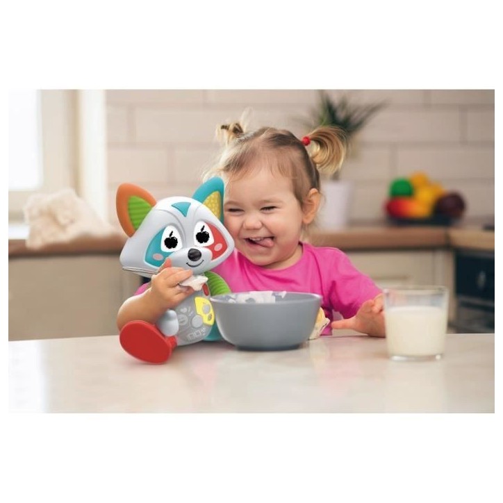 Baby Clementoni - Oliver, le raton-laveur joueur - Jeu intéractif - 4 modes de jeux : Émotions, Repas, Histoire et Exploration Baby Clementoni - Oliver, le raton-laveur joueur - Jeu intéractif - 4 modes de jeux : Émotions, Repas, Histoire et Exploration