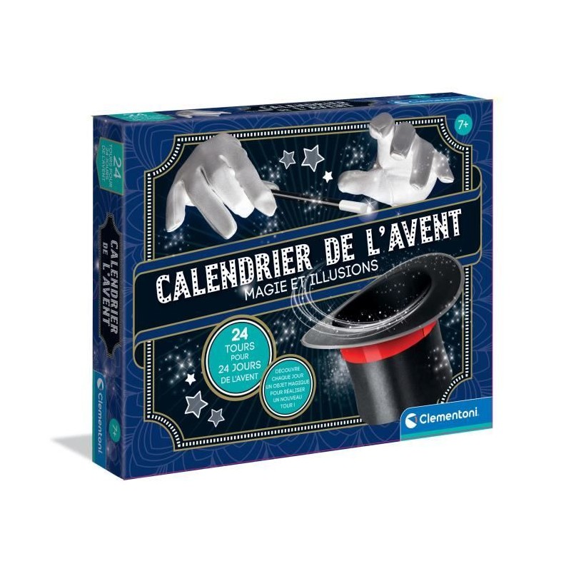 Calendrier de l'Avent Magicien, Theme Magie & Illusions, 24 tours diff Calendrier de l'Avent Magicien, Theme Magie & Illusions, 24 tours diff