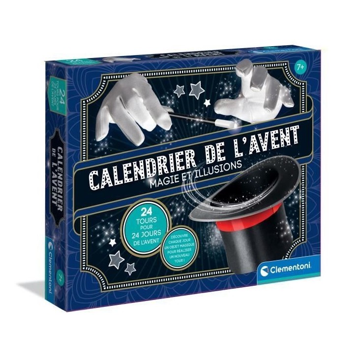 Calendrier de l'Avent Magicien, Theme Magie & Illusions, 24 tours différents, Inclus manuel illustré, CLEMENTONI 52855, Des 7 Calendrier de l'Avent Magicien, Theme Magie & Illusions, 24 tours différents, Inclus manuel illustré, CLEMENTONI 52855, Des 7