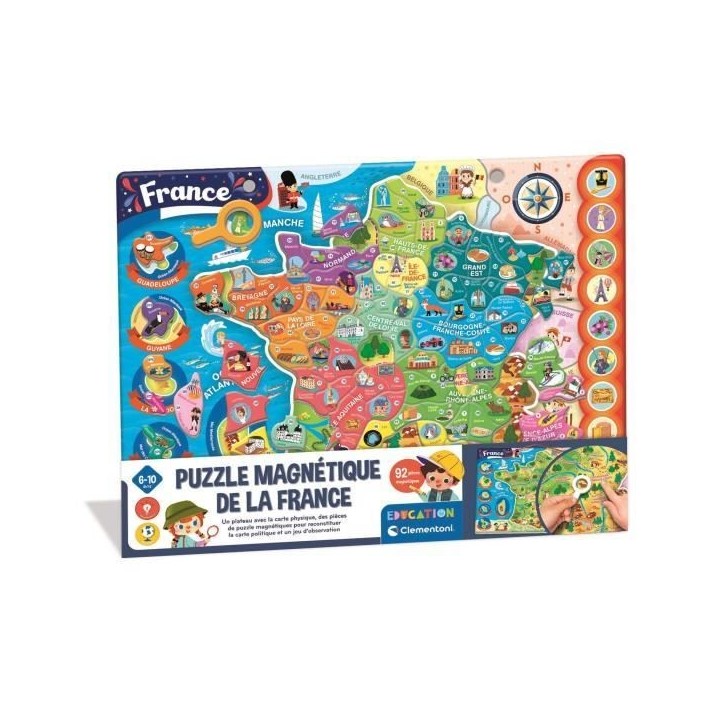 CLEMENTONI - Puzzle magnétique de la France CLEMENTONI - Puzzle magnétique de la France