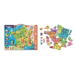 CLEMENTONI - Puzzle magnétique de la France