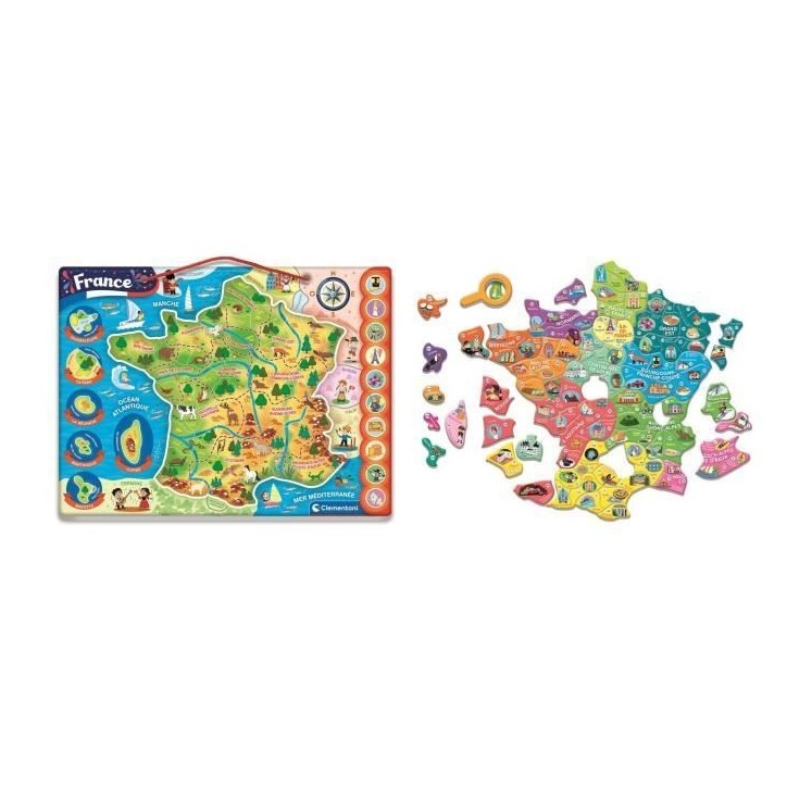 CLEMENTONI - Puzzle magnétique de la France CLEMENTONI - Puzzle magnétique de la France