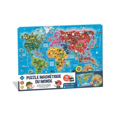 CLEMENTONI - Puzzle magnétique du monde