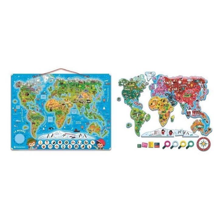 CLEMENTONI - Puzzle magnétique du monde CLEMENTONI - Puzzle magnétique du monde