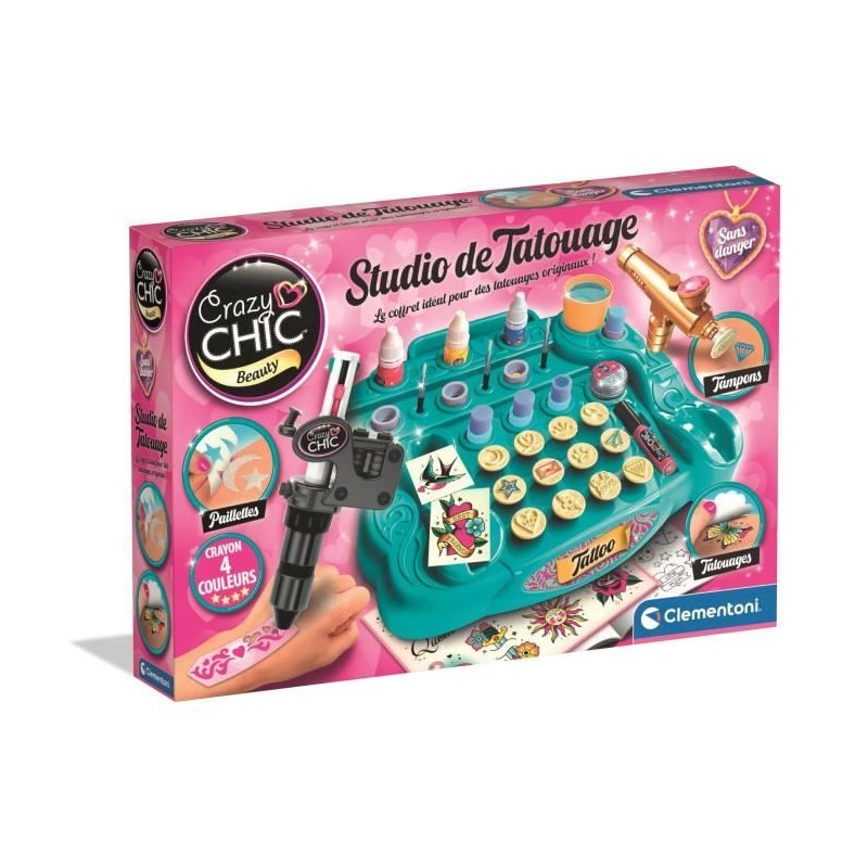 CLEMENTONI - Studio de tatouage pour enfant - A partir de 7 ans CLEMENTONI - Studio de tatouage pour enfant - A partir de 7 ans