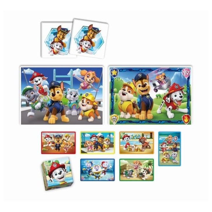 Clementoni - Edukit - Pat'Patrouille - Coffret d'activités préscolaire 4 en 1 - Puzzles, Cubes et Mémo - Fabriqué en Italie Clementoni - Edukit - Pat'Patrouille - Coffret d'activités préscolaire 4 en 1 - Puzzles, Cubes et Mémo - Fabriqué en Italie