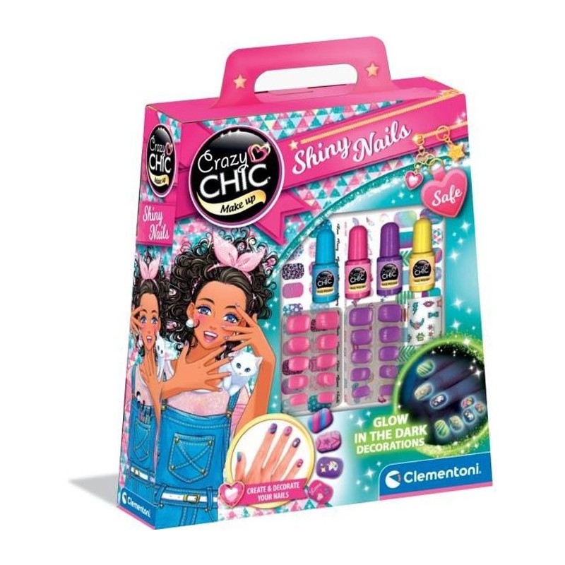 Clementoni - Kit manucure phosphorescents pour enfant - Vernis, faux o Clementoni - Kit manucure phosphorescents pour enfant - Vernis, faux o