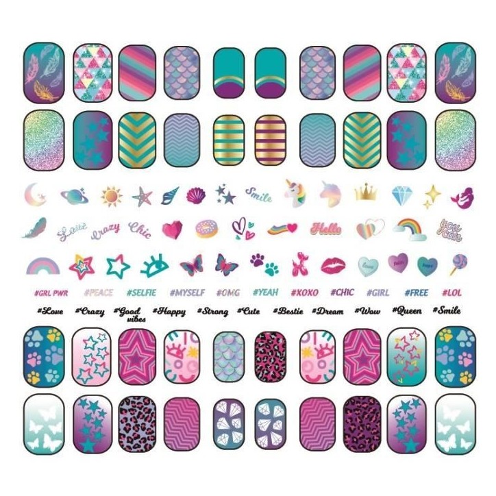 Clementoni - Kit manucure phosphorescents pour enfant - Vernis, faux ongles et autocollants - Des 7 ans Clementoni - Kit manucure phosphorescents pour enfant - Vernis, faux ongles et autocollants - Des 7 ans