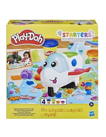 Play-Doh, coffret Starters Mon avion des découvertes, jouets préscolaires pour filles et garçons avec avion, Des 3 ans