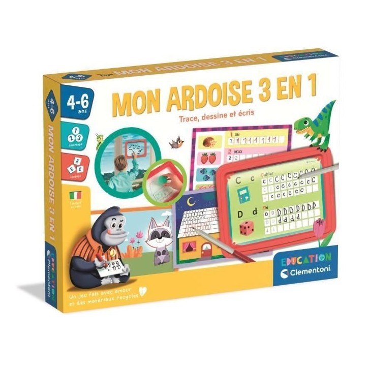 Jeu d'écriture pour enfants - Clementoni - Mon atelier d'écriture - Alphabet et pré-écriture Jeu d'écriture pour enfants - Clementoni - Mon atelier d'écriture - Alphabet et pré-écriture