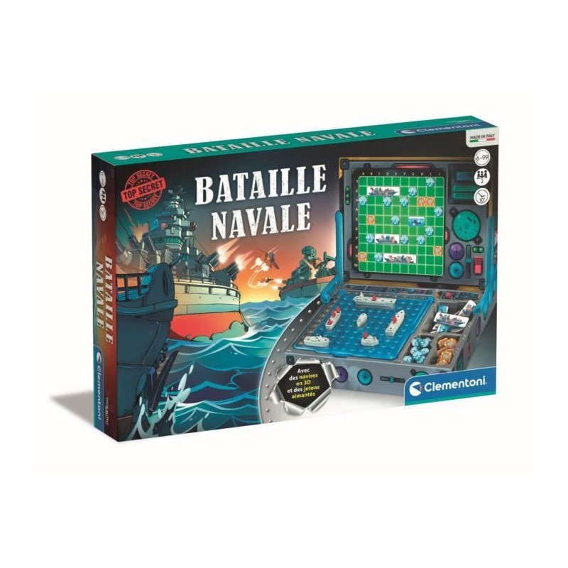 CLEMENTONI - Bataille Navale - Jetons magnétiques et navires en 3D - CLEMENTONI - Bataille Navale - Jetons magnétiques et navires en 3D -