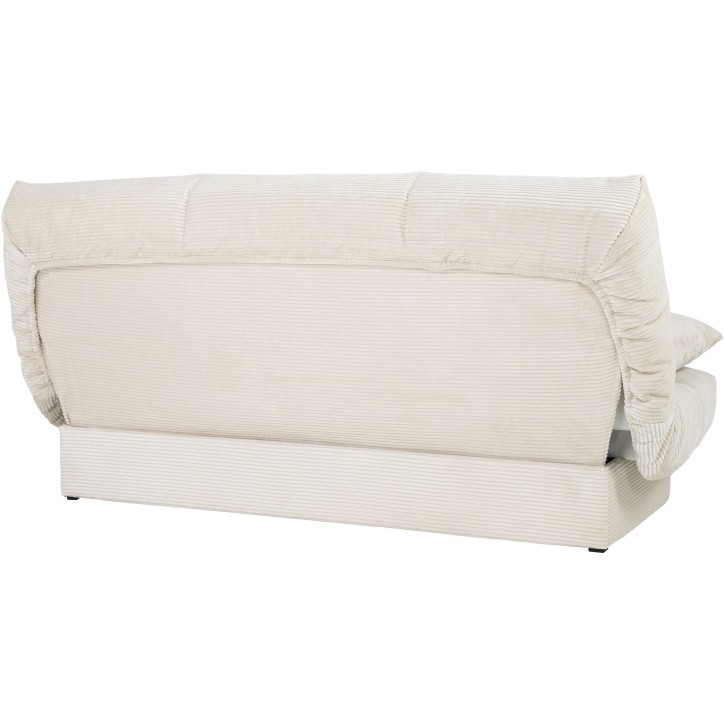 Banquette clic-clac CLEM - 3 places - Tissu en velours côtelé - Beige - Densité 20kg/m3 - 190 x 90 x 92 cm - Fabriqué au Por