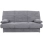 Banquette clic-clac CLEM - 3 places - Tissu velours côtelé - Anthracite - Densité 20kg/m3 - 190 x 90 x 92 cm - Fabriqué au P
