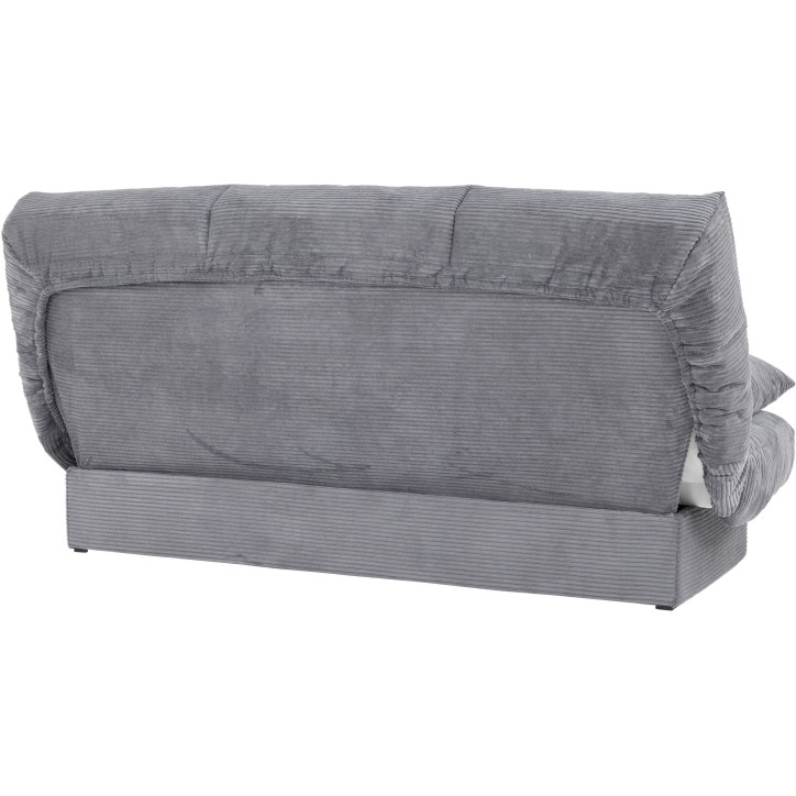 Banquette clic-clac CLEM - 3 places - Tissu velours côtelé - Anthracite - Densité 20kg/m3 - 190 x 90 x 92 cm - Fabriqué au P Banquette clic-clac CLEM - 3 places - Tissu velours côtelé - Anthracite - Densité 20kg/m3 - 190 x 90 x 92 cm - Fabriqué au P