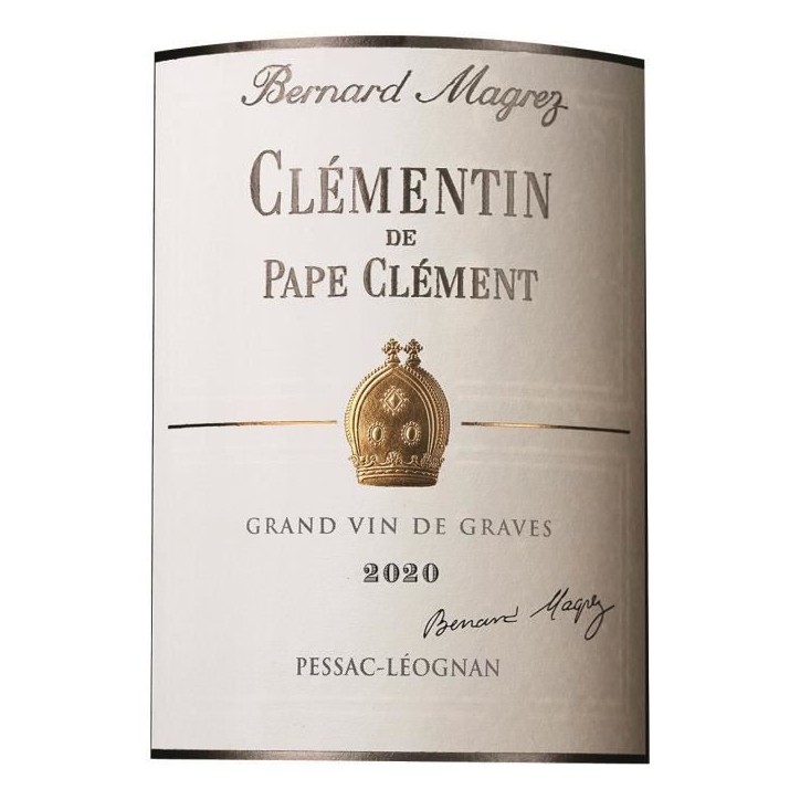 Clémentin de Pape Clément 2020 Pessac-Léognan - Vin Blanc de Bordeaux
