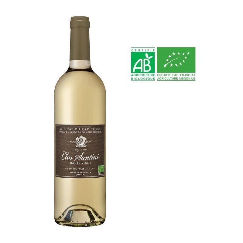 Clos Santini Muscat du Cap Corse - Vin blanc de Corse - Bio 2024 Clos Santini Muscat du Cap Corse - Vin blanc de Corse - Bio 2024