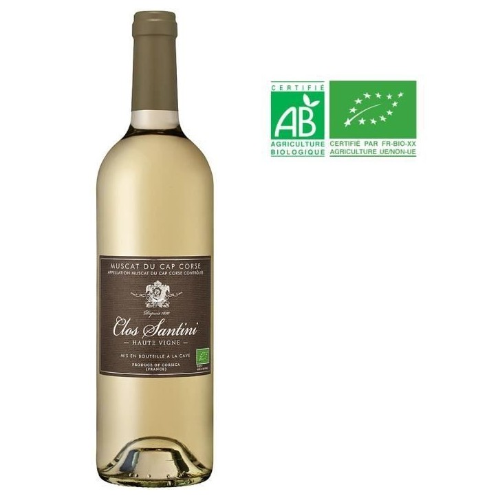 Clos Santini Muscat du Cap Corse - Vin blanc de Corse - Bio 2024