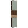 Colonne de salle de bain - Chene artisan / Vert sauge - 2 portes - 40,