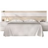 Tete de lit avec 2 tables de chevet a 2 tiroirs - Chene / Blanc - 248