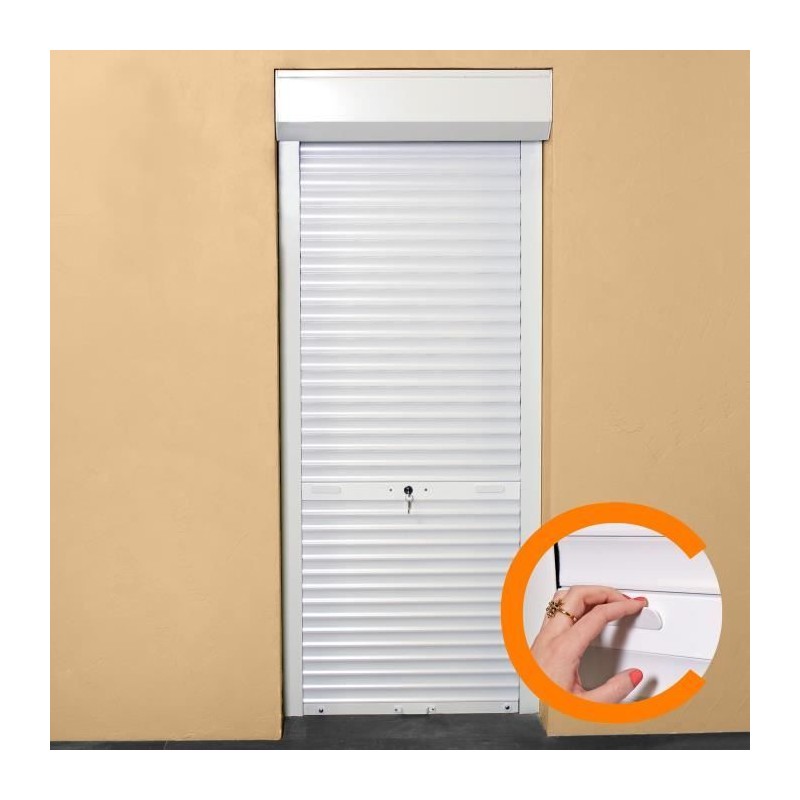 Volet roulant manuel a tirage pour porte L100 x H220 cm PVC -Coloris B Volet roulant manuel a tirage pour porte L100 x H220 cm PVC -Coloris B