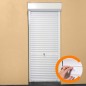 Volet roulant manuel a tirage pour porte L100 x H220 cm PVC -Coloris Blanc - Volet roulant manuel a tirage pour porte L100 x H220 cm PVC -Coloris Blanc -