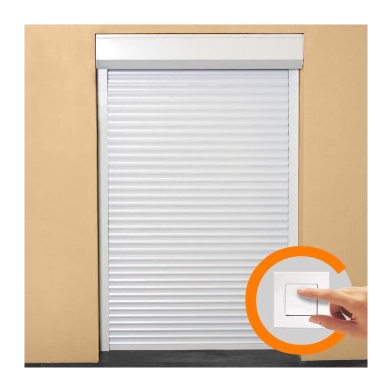Volet roulant - Aluminium - H220 cm x L150 cm - Manoeuvre électrique Volet roulant - Aluminium - H220 cm x L150 cm - Manoeuvre électrique