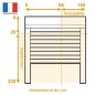 Volet roulant - Aluminium - H220 cm x L150 cm - Manoeuvre électrique filaire - Coloris Blanc - Ajustable