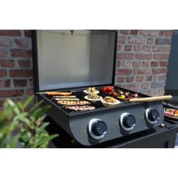 COOK'IN GARDEN Barbecue a gaz FLAVO 60 - 3 feux - 8,4 kW - L 64×l 55