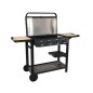 COOK'IN GARDEN Barbecue gaz FLAVO 76SC sur chariot - 4 feux - 10 kW - L 158×l 59×H 105 cm - Surface cuisson : L 76×l 40 cm -