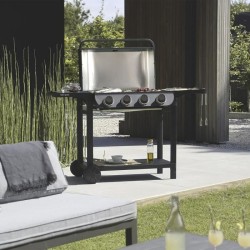 COOK'IN GARDEN Barbecue gaz FLAVO 76SC sur chariot - 4 feux - 10 kW -