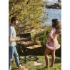 COOKING BOX Barbecue a charbon MIKE - 115x66x106 cm - 2 grilles acier