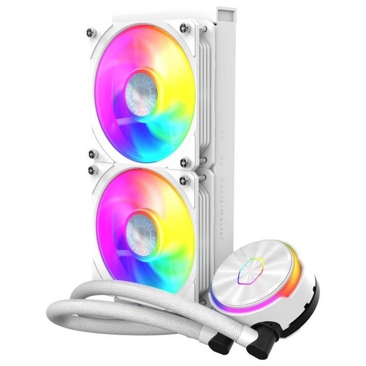 COOLER MASTER - MasterLiquid PL240 Flux White - Refroidissement liquide CPU - 12cm COOLER MASTER - MasterLiquid PL240 Flux White - Refroidissement liquide CPU - 12cm