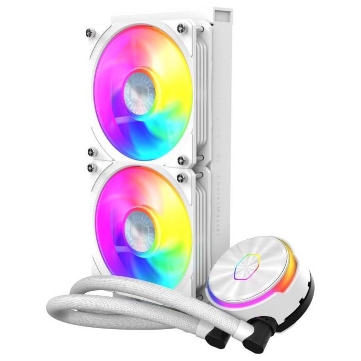 COOLER MASTER - MasterLiquid PL240 Flux White - Refroidissement liquide CPU - 12cm COOLER MASTER - MasterLiquid PL240 Flux White - Refroidissement liquide CPU - 12cm