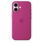 APPLE iPhone 16 - Coque en silicone avec MagSafe - Fuchsia