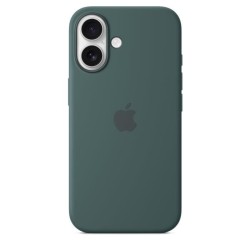 APPLE iPhone 16 - Coque en silicone avec MagSafe - Lake Green