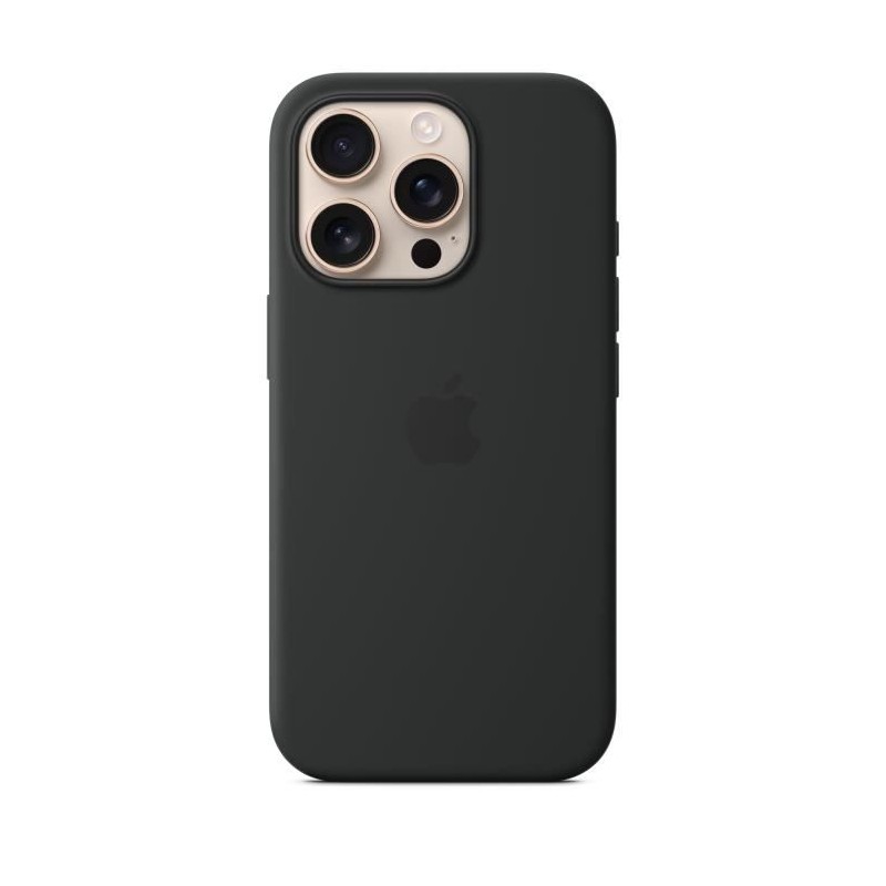APPLE iPhone 16 Pro - Coque en silicone avec MagSafe - Black APPLE iPhone 16 Pro - Coque en silicone avec MagSafe - Black